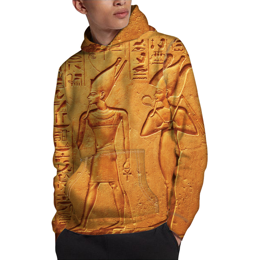 Ancient Egyptian Gods Print Pullover Hoodie