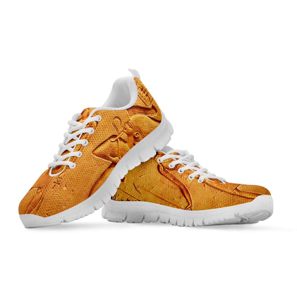 Ancient Egyptian Gods Print White Sneakers