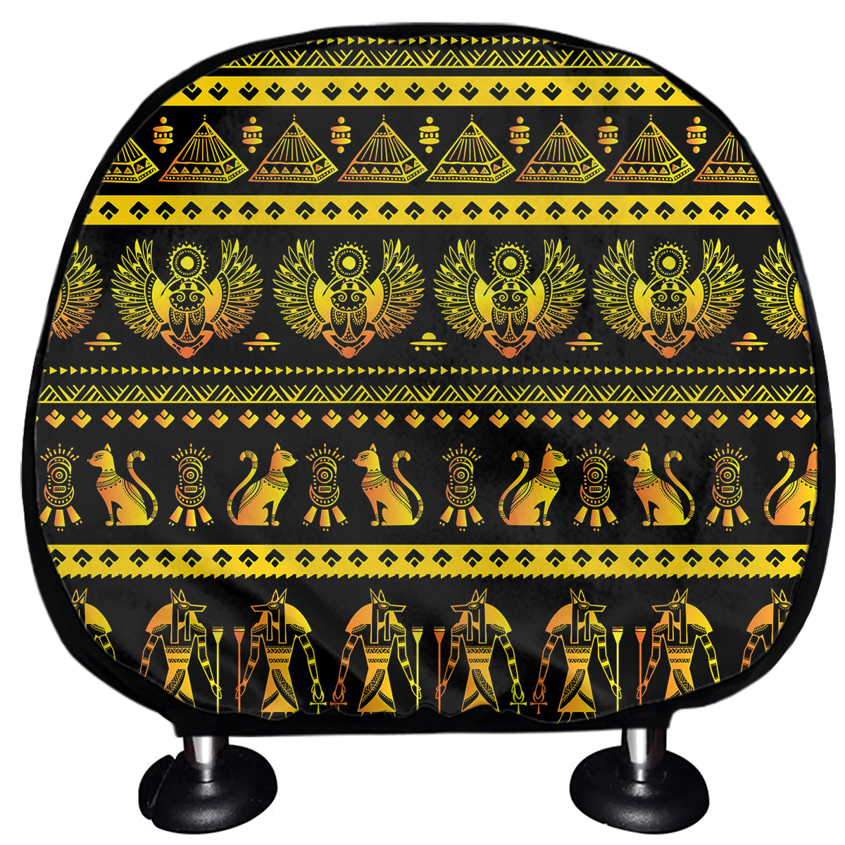 Ancient Egyptian Pattern Print Car Headrest Covers
