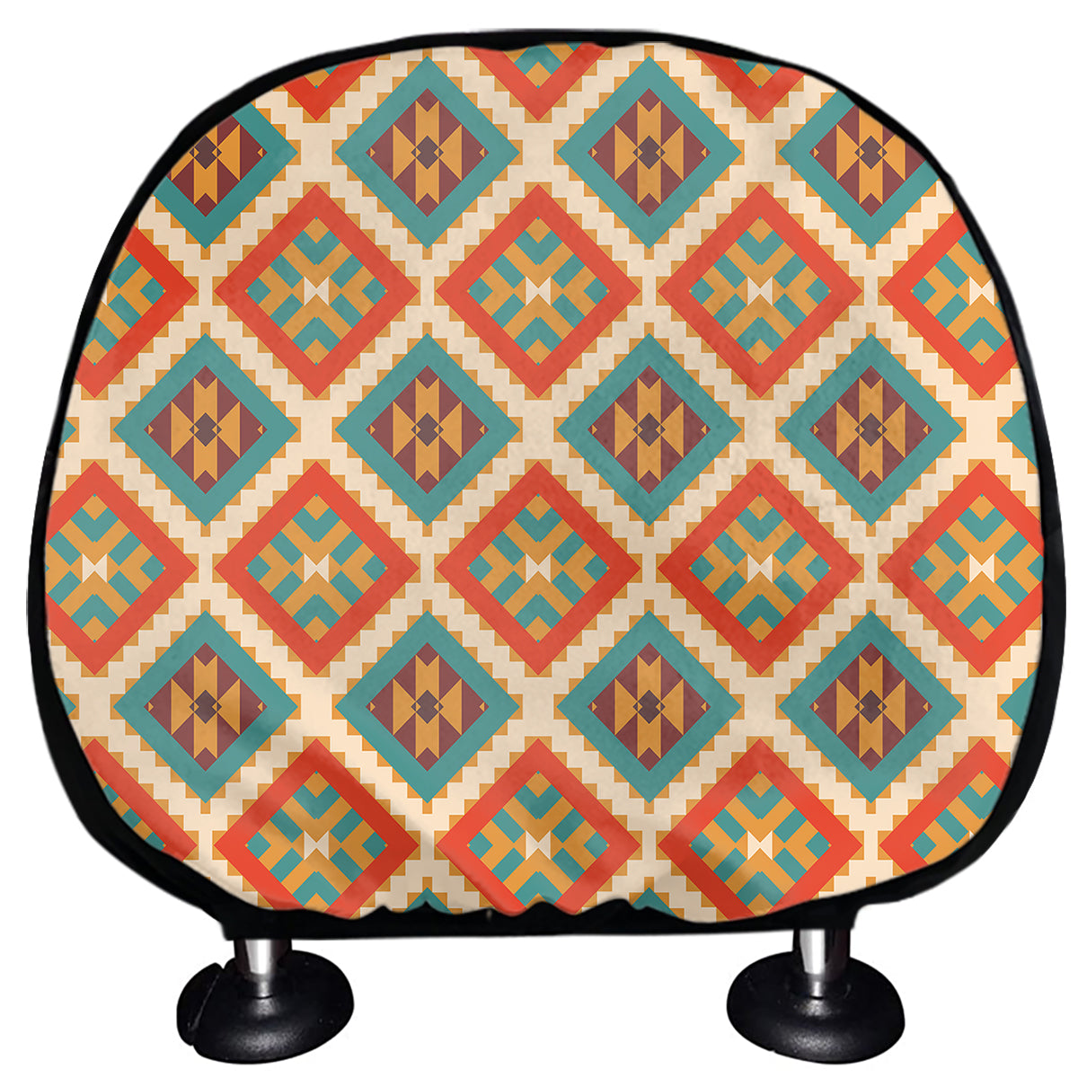 Ancient Geometric Navajo Print Car Headrest Covers