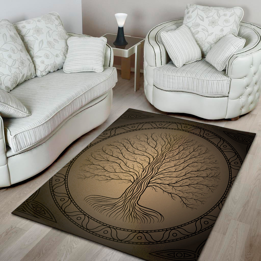 Ancient Yggdrasil Tree Print Area Rug