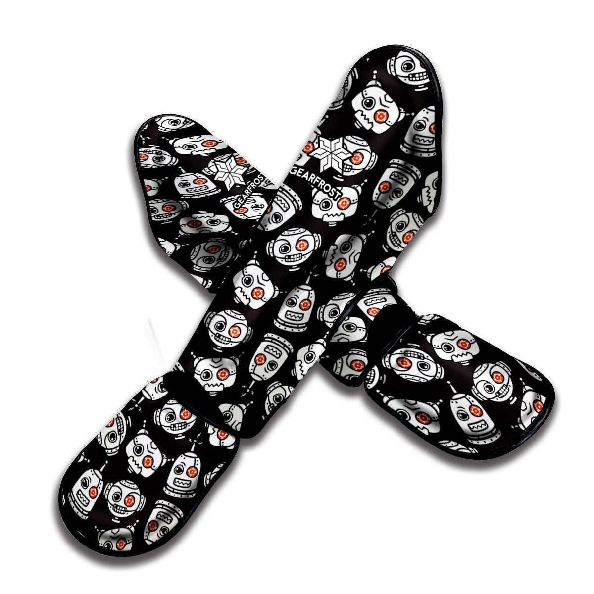 Angry Robot Pattern Print Muay Thai Shin Guard