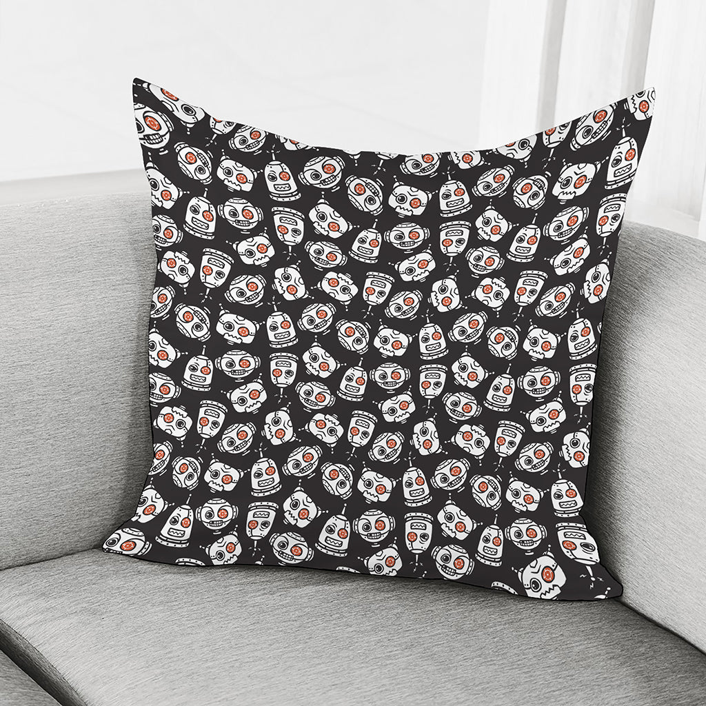Angry Robot Pattern Print Pillow Cover