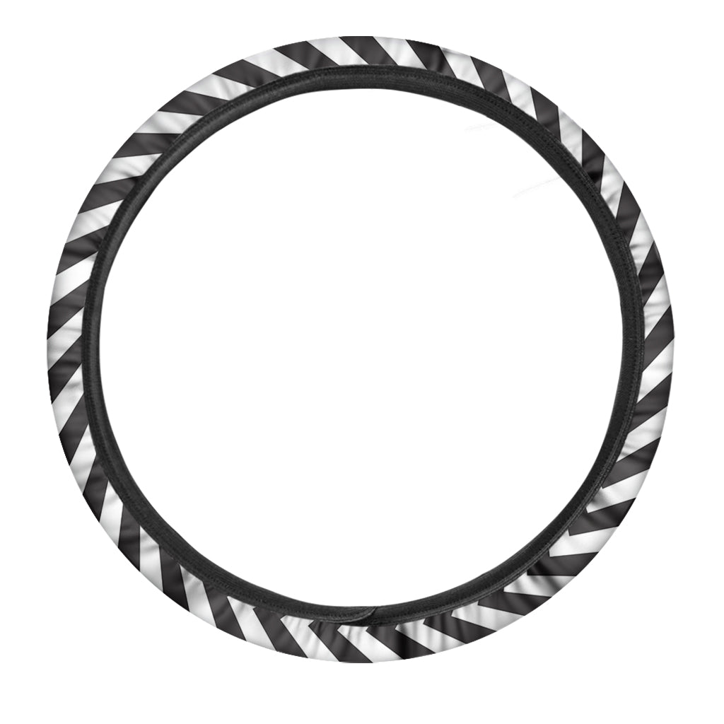 Angular Swirl Motion Illusion Print Car Steering Wheel Cover