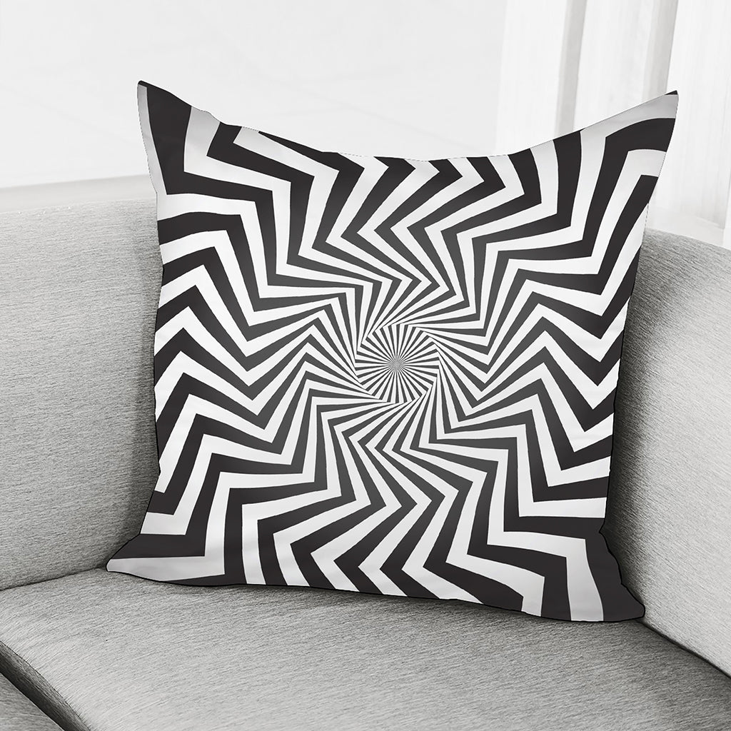 Angular Swirl Motion Illusion Print Pillow Cover