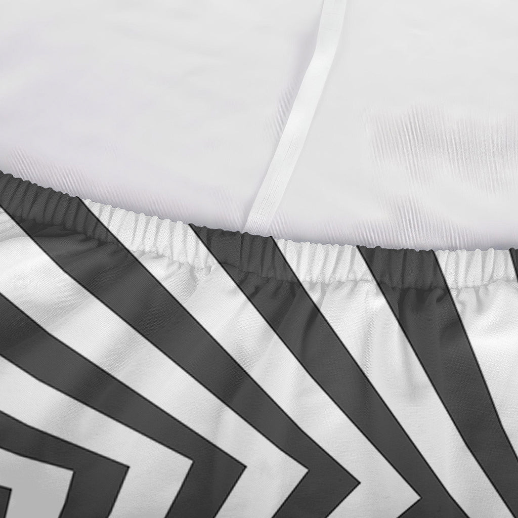 Angular Swirl Motion Illusion Print Sofa Cover