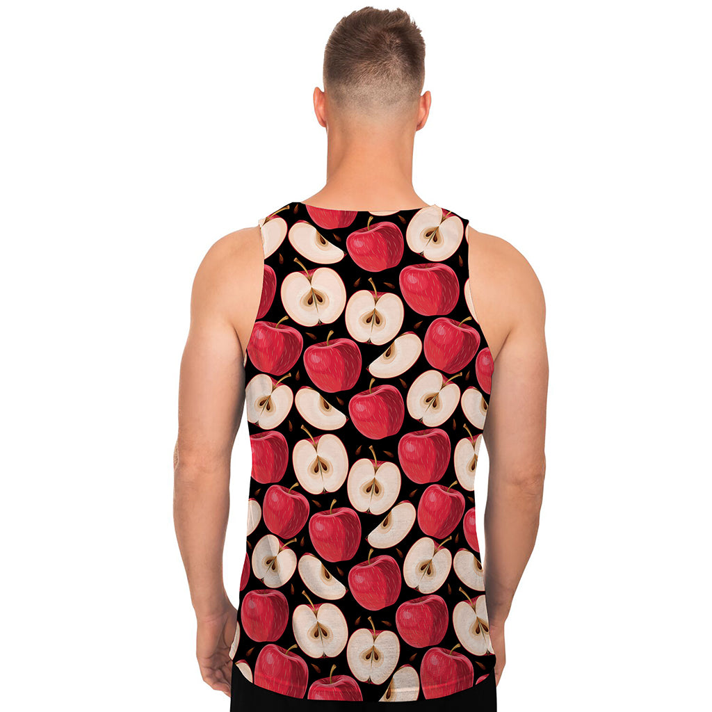 Apple Pattern Print Men's Tank Top