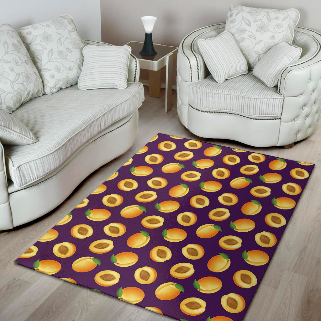 Apricot Fruit Pattern Print Area Rug