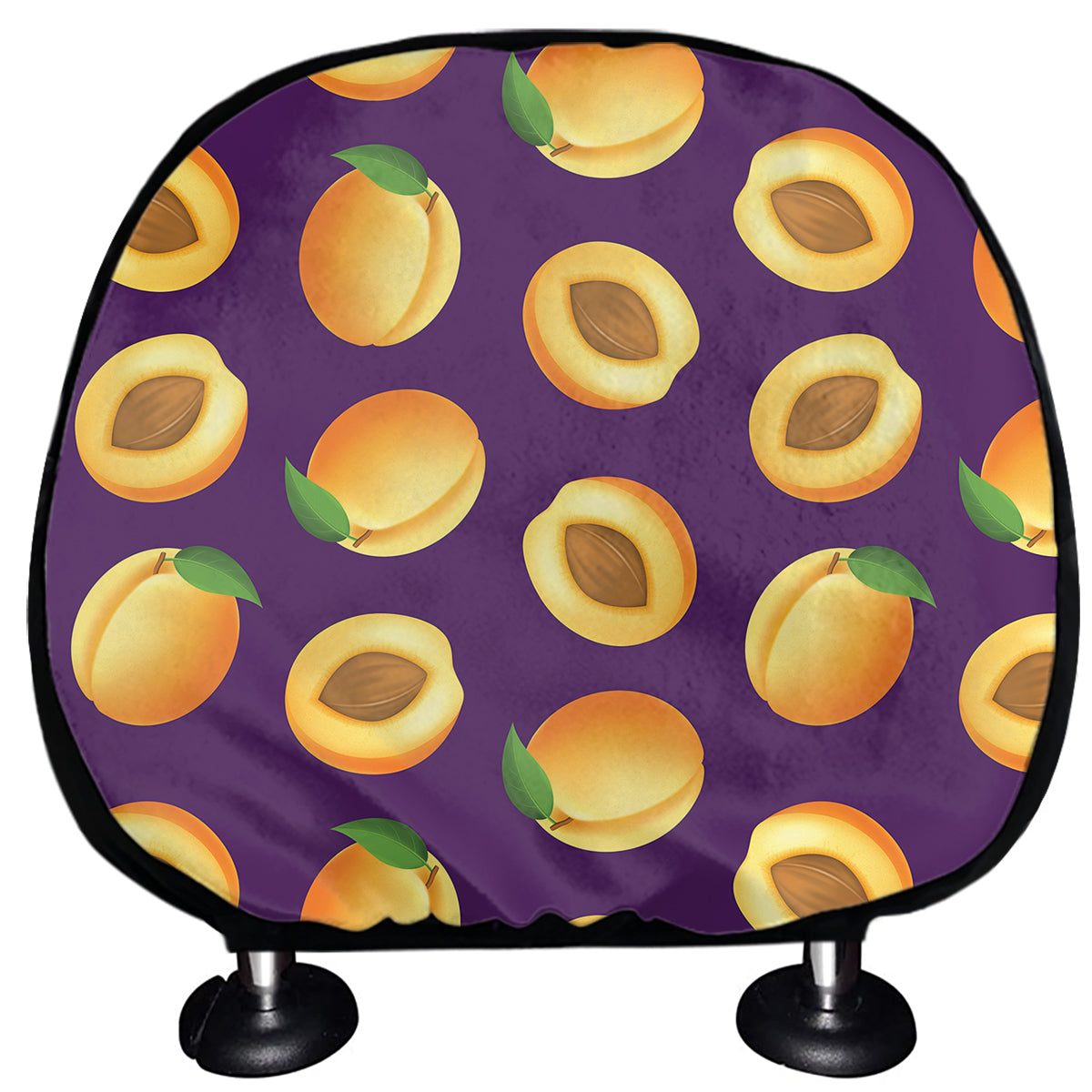 Apricot Fruit Pattern Print Car Headrest Covers