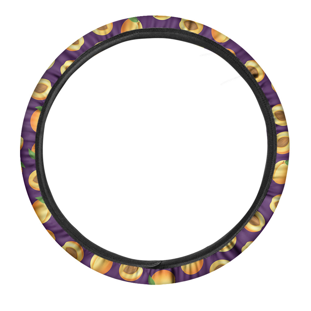 Apricot Fruit Pattern Print Car Steering Wheel Cover