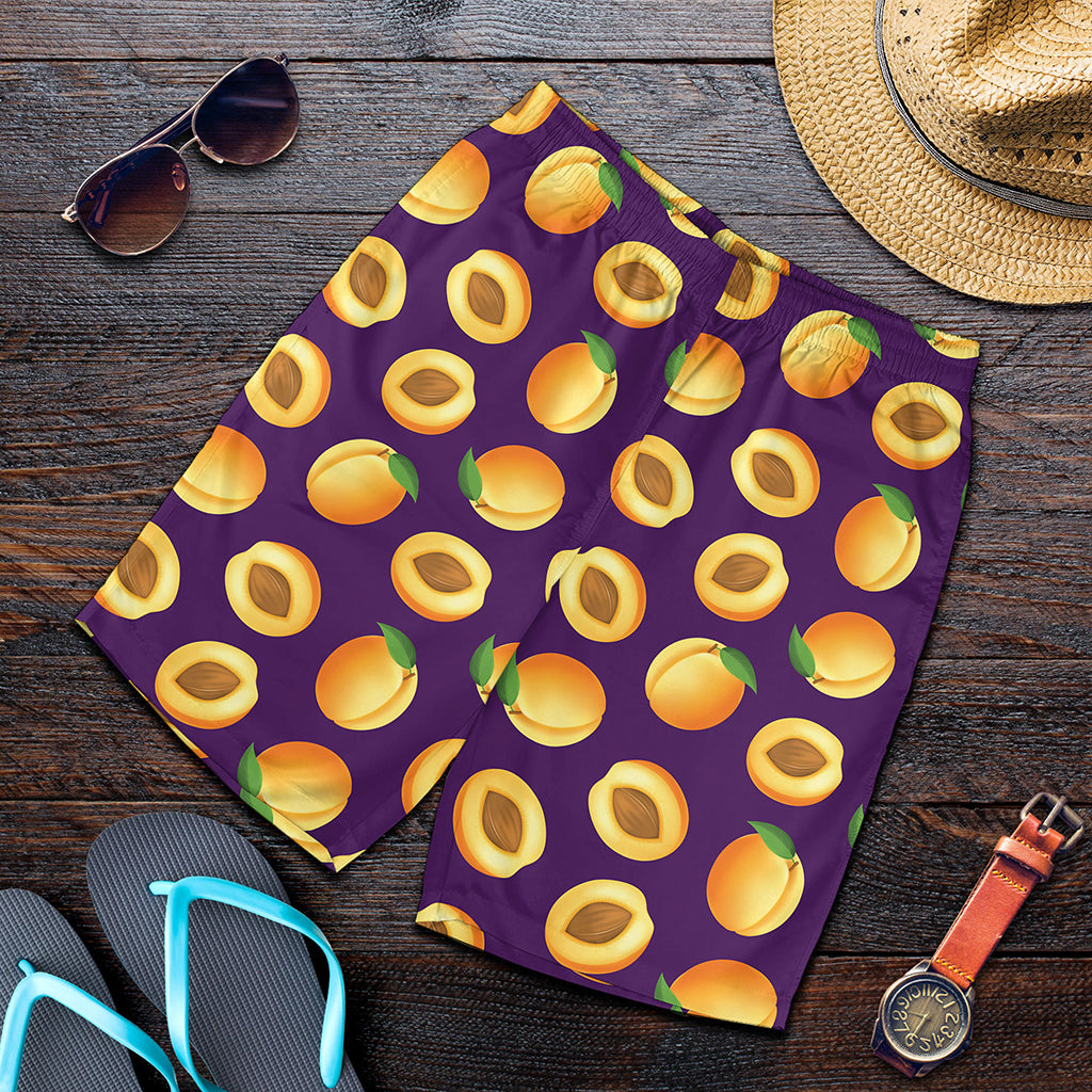 Apricot Fruit Pattern Print Men's Shorts