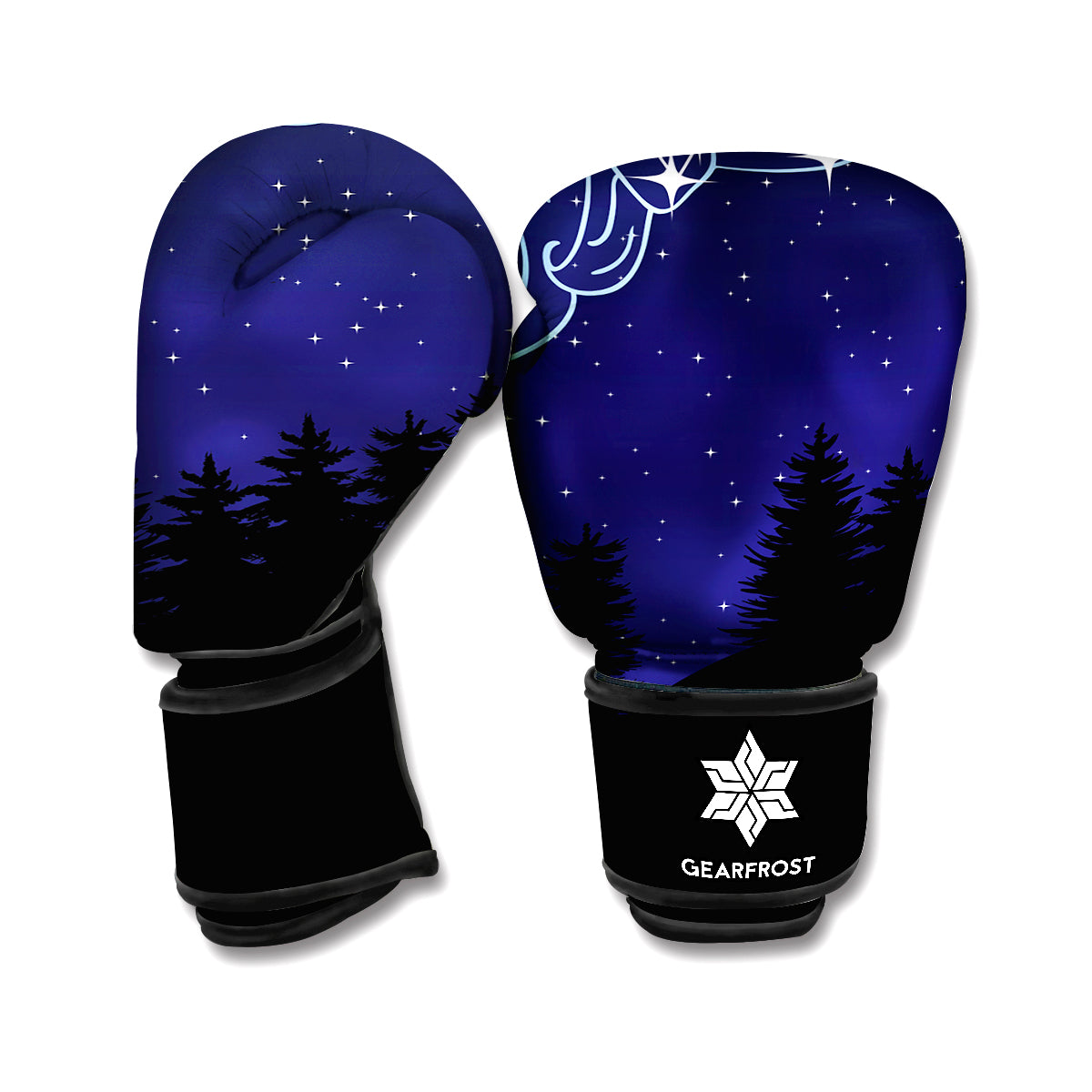 Aquarius Constellation Print Boxing Gloves