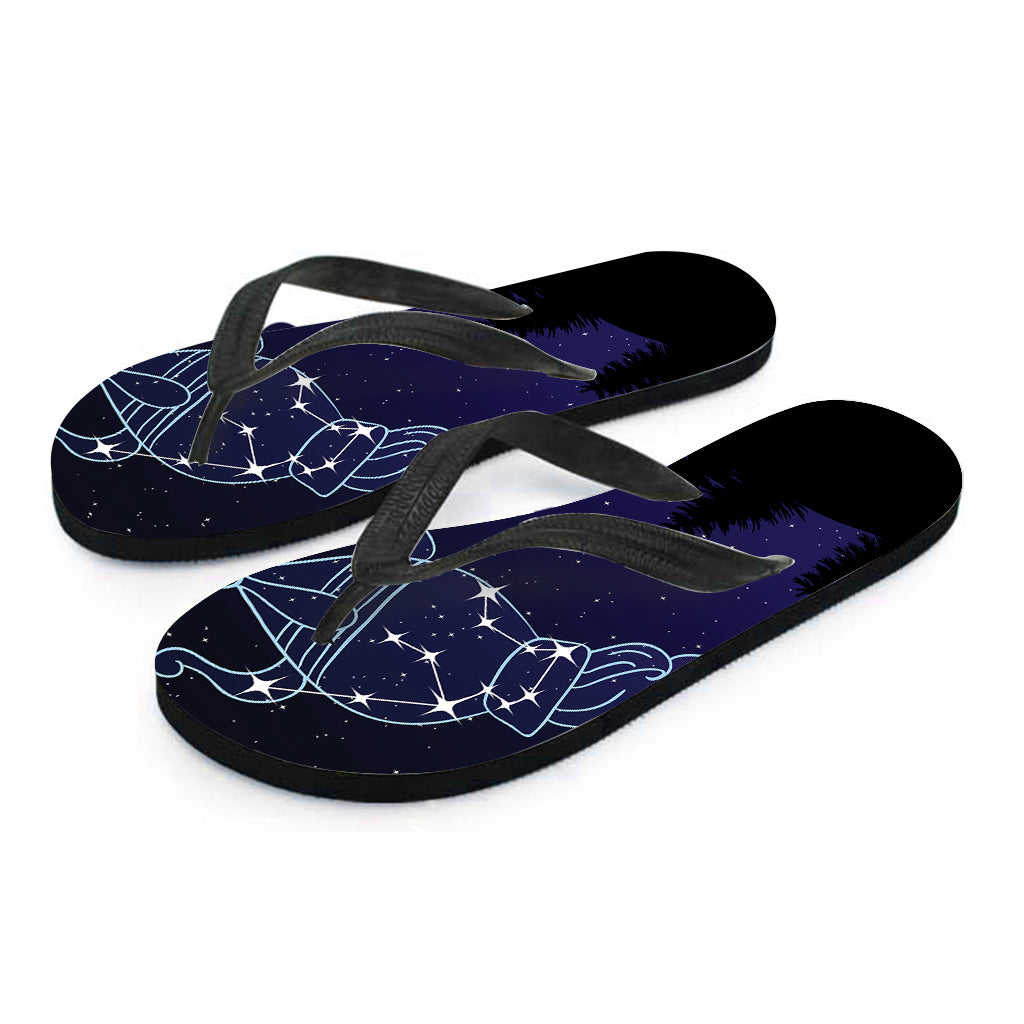 Aquarius Constellation Print Flip Flops