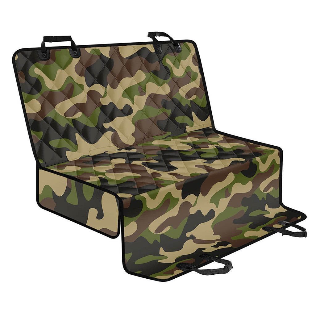 Army Green Camouflage Print Pet Car Back Seat Cover