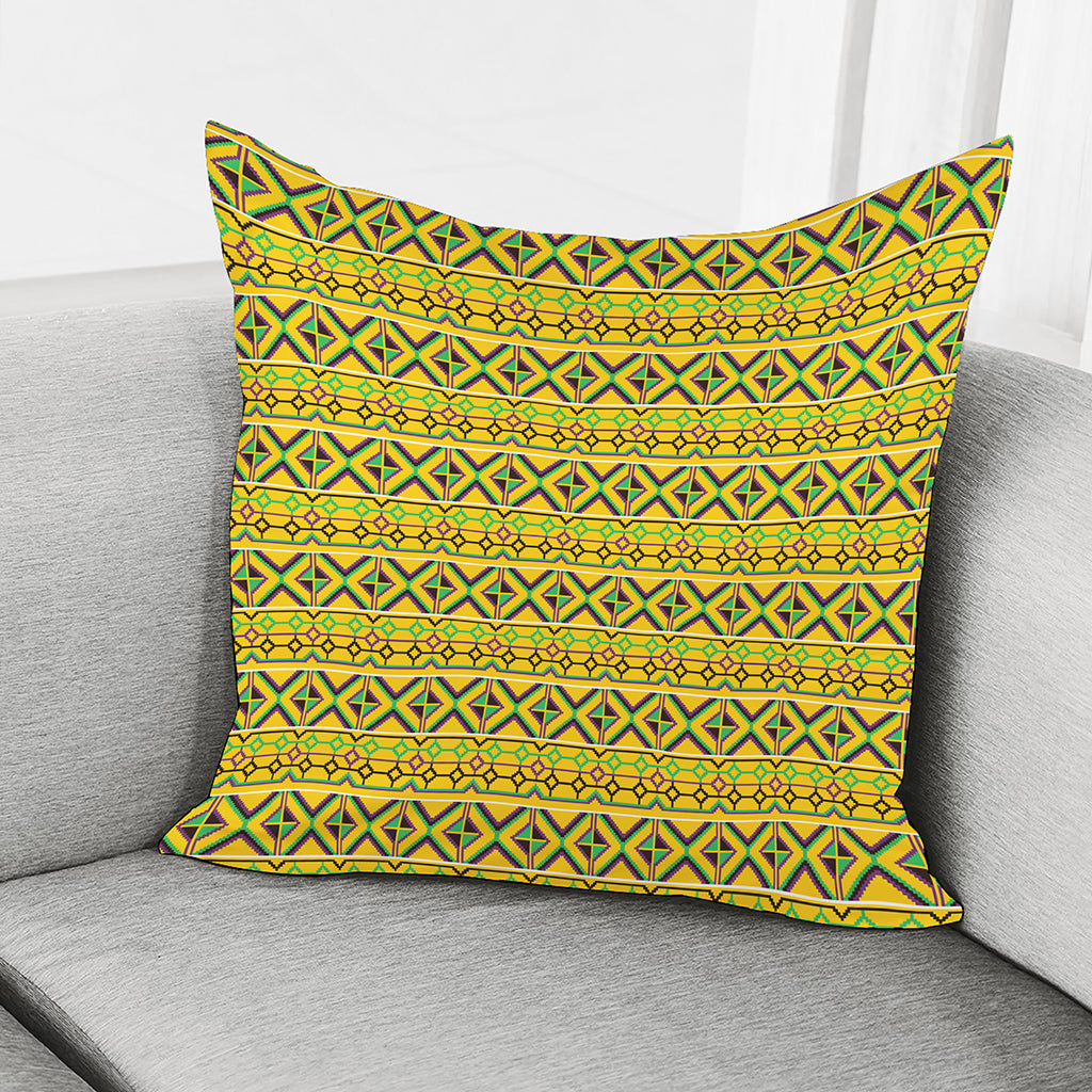 Asante Kente Pattern Print Pillow Cover