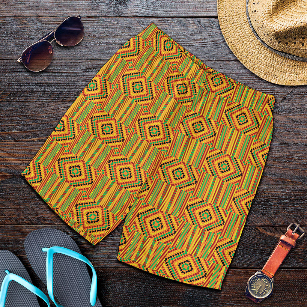 Ashanti Kente Pattern Print Men's Shorts