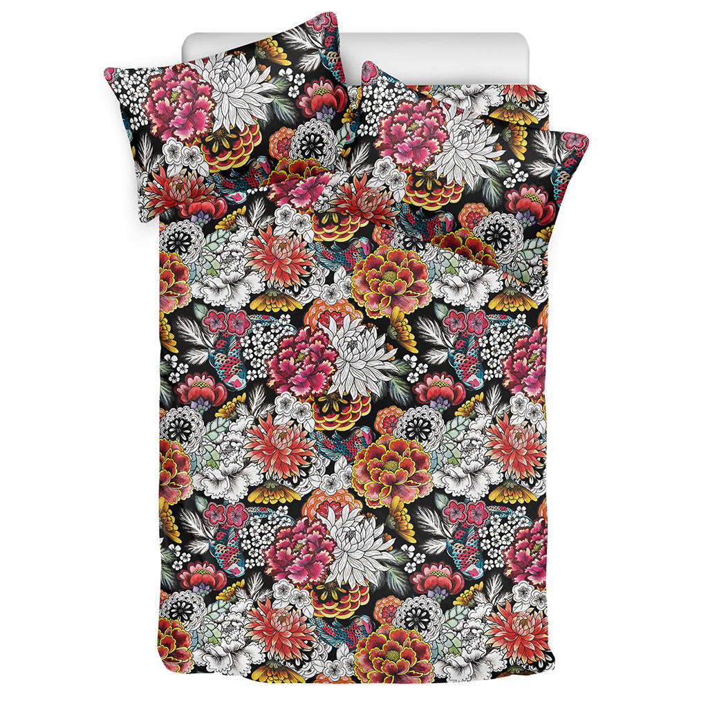 Asian Chrysanthemum Pattern Print Duvet Cover Bedding Set