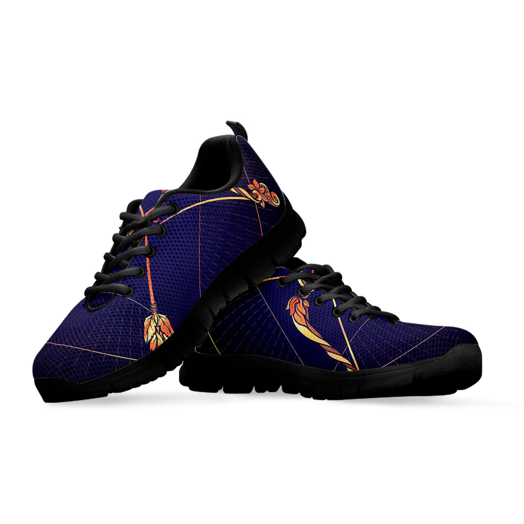 Astrological Sagittarius Sign Print Black Sneakers
