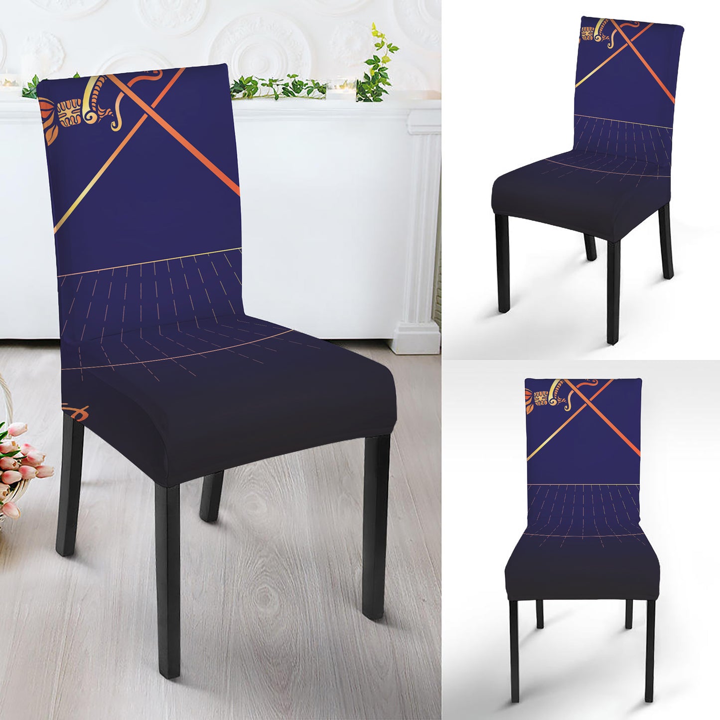 Astrological Sagittarius Sign Print Dining Chair Slipcover