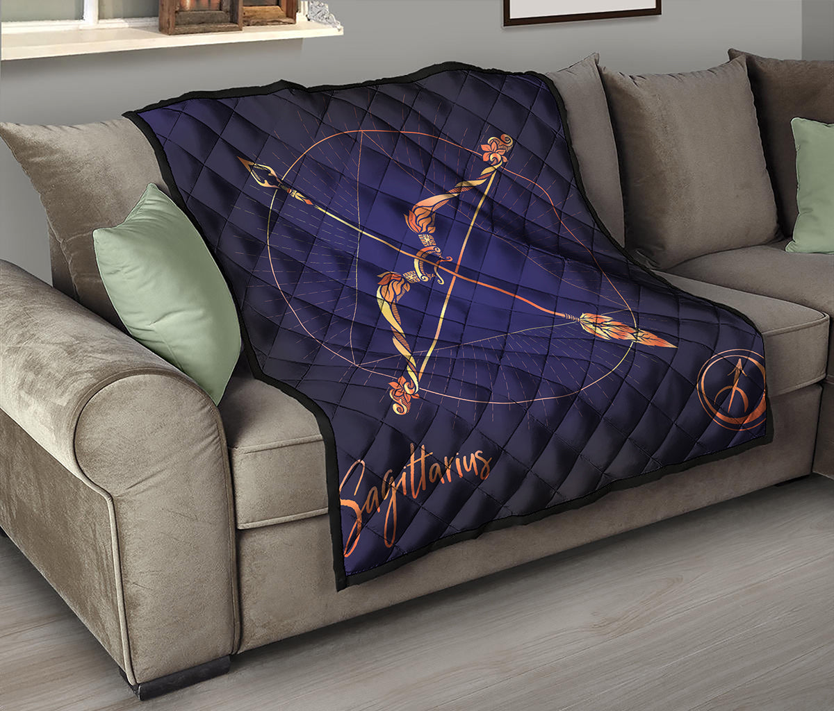 Astrological Sagittarius Sign Print Quilt