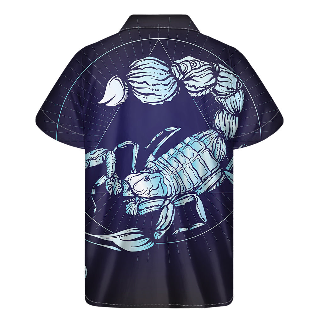 Astrological Scorpio Sign Print Men's Short Sleeve Shirt