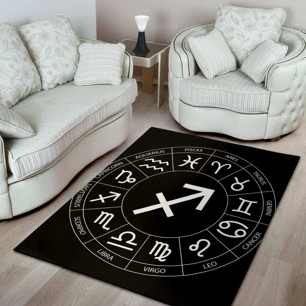 Astrology Sagittarius Sign Print Area Rug