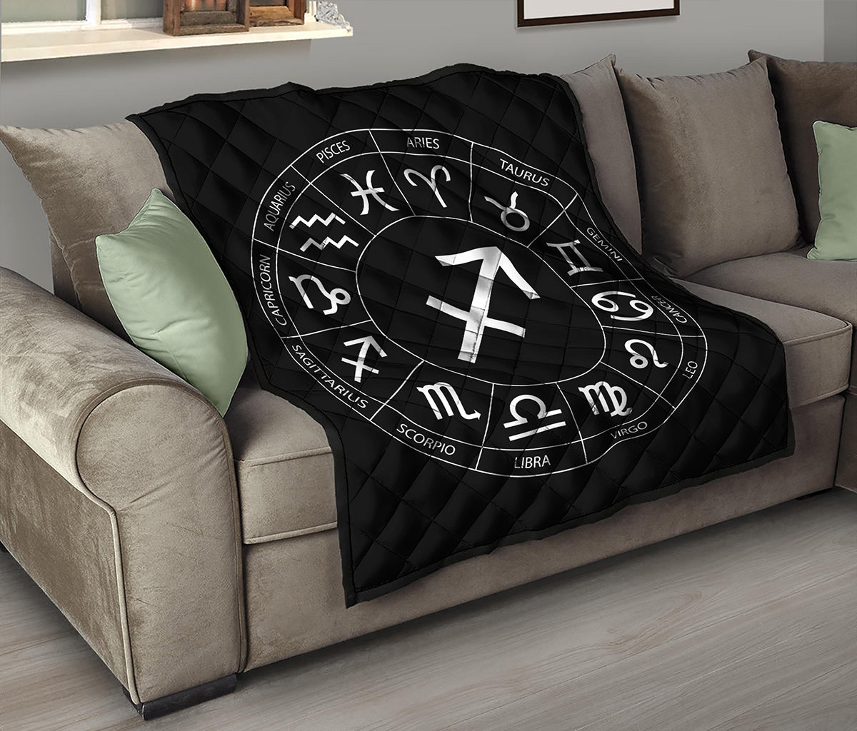Astrology Sagittarius Sign Print Quilt
