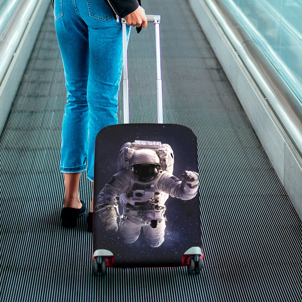 Astronaut Floating In Outer Space Print Luggage Cover