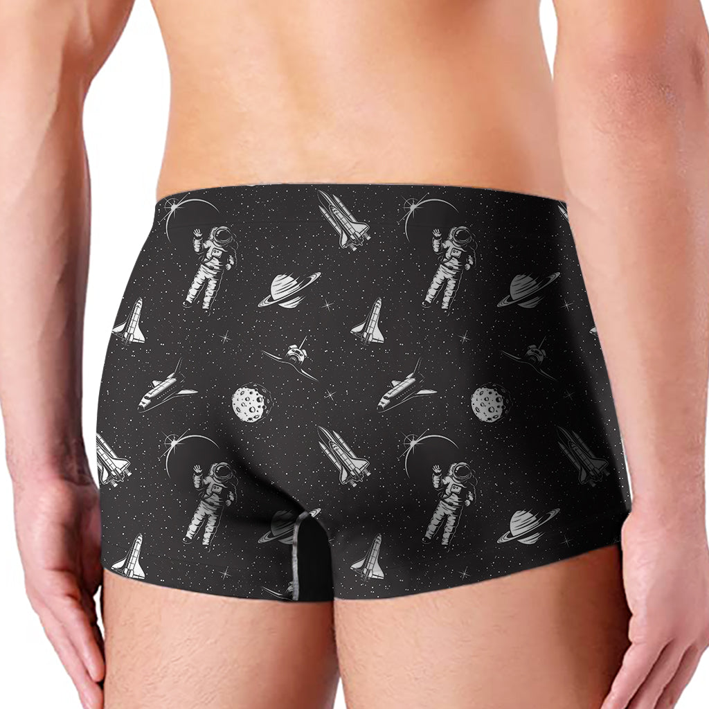 Astronaut In Space Pattern Print Men's Boxer Briefs