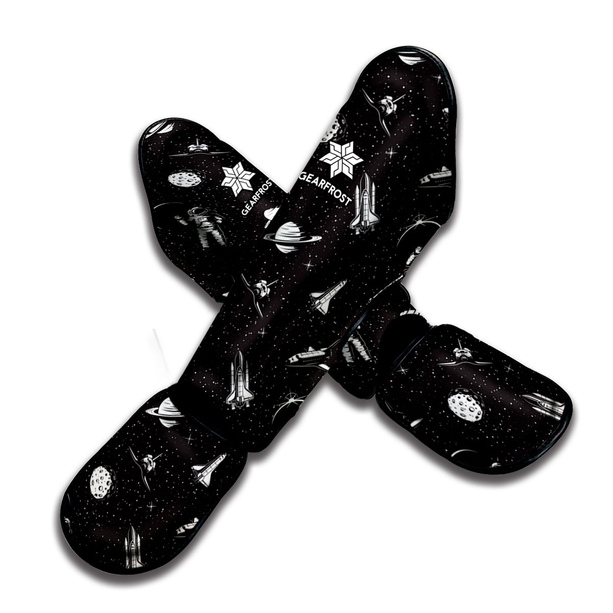 Astronaut In Space Pattern Print Muay Thai Shin Guard