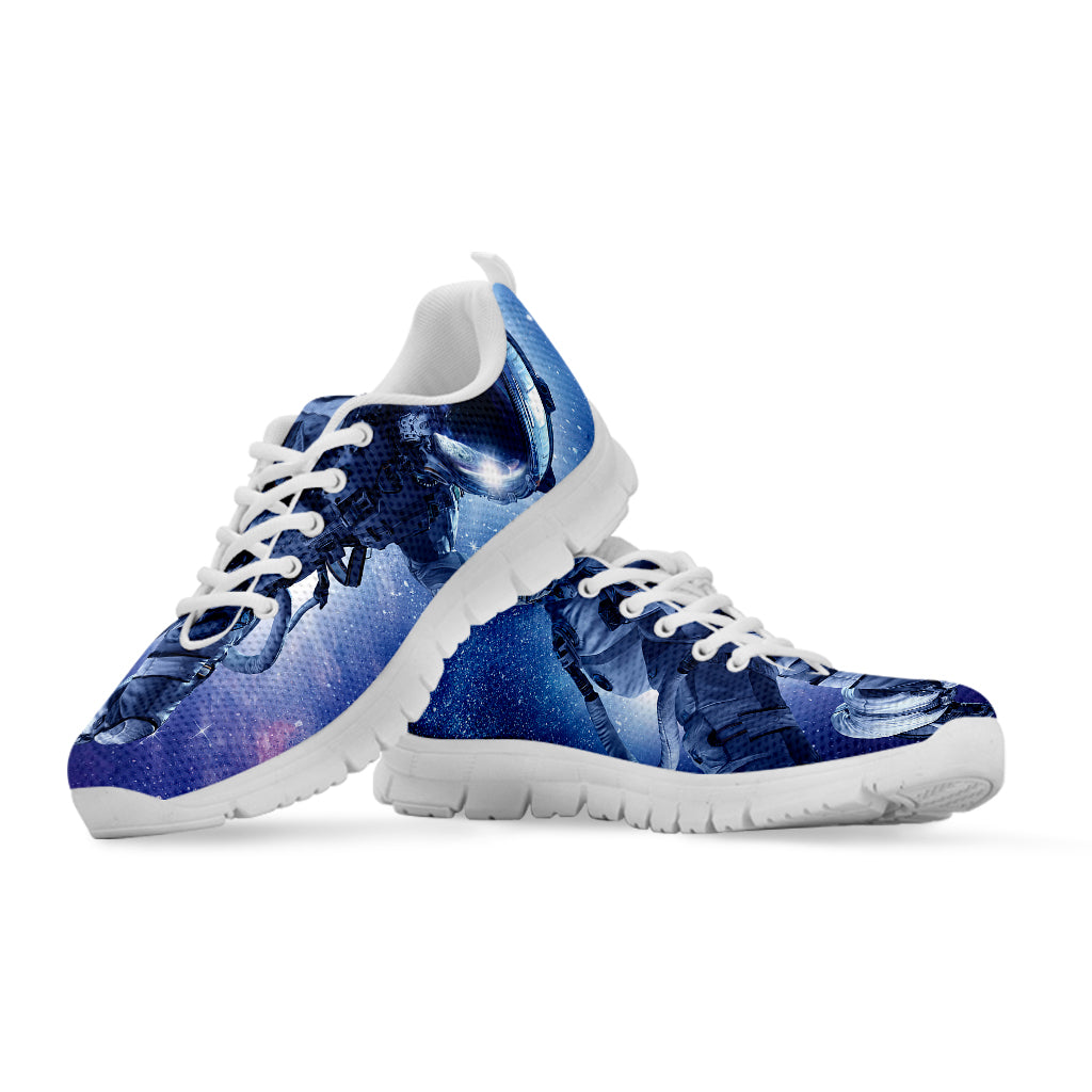 Astronaut On Space Mission Print White Sneakers