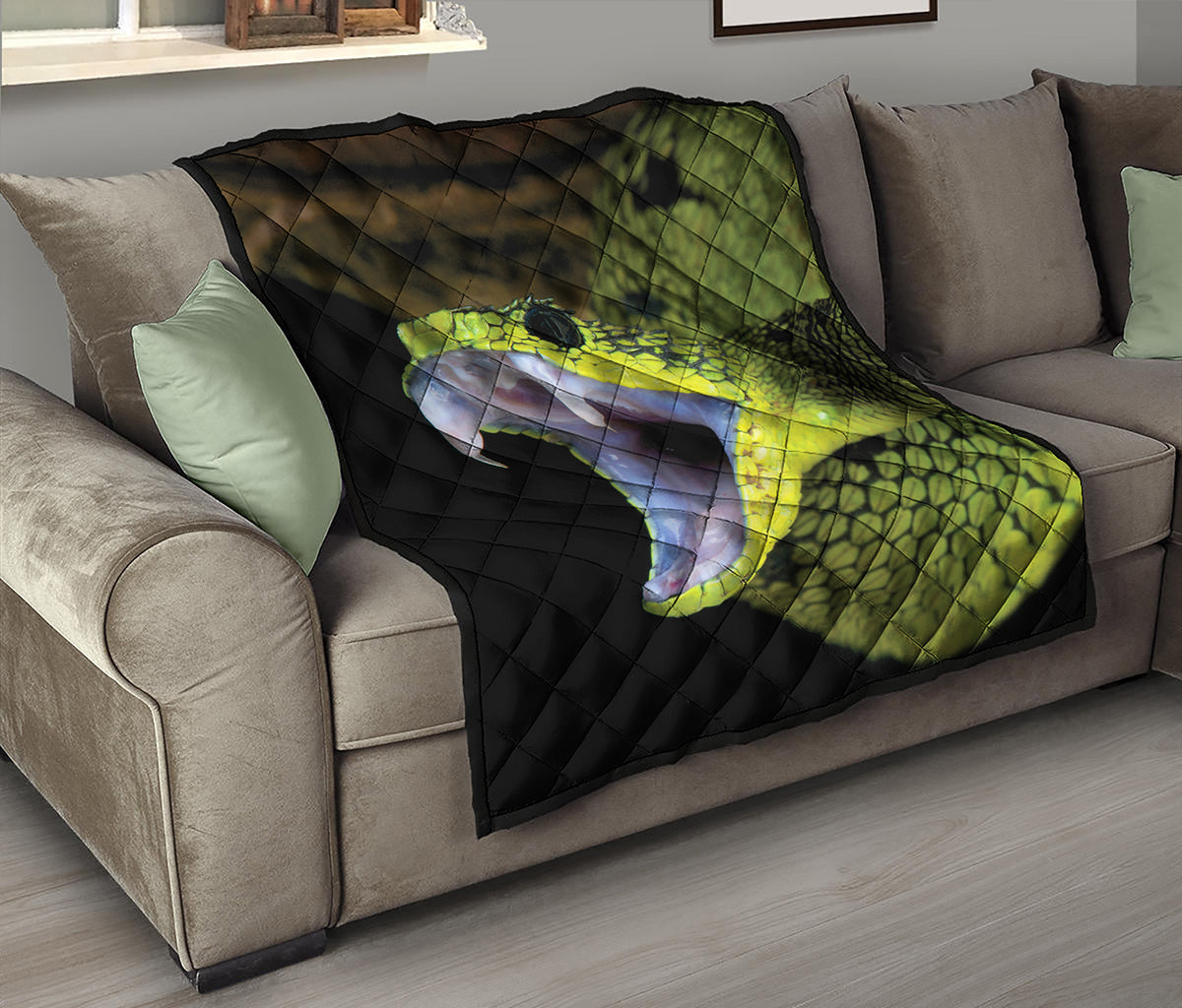 Atheris Nitschei Snake Print Quilt