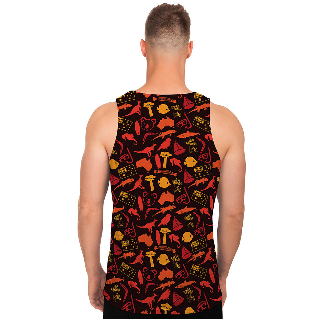 Australia Country Pattern Print Men's Tank Top