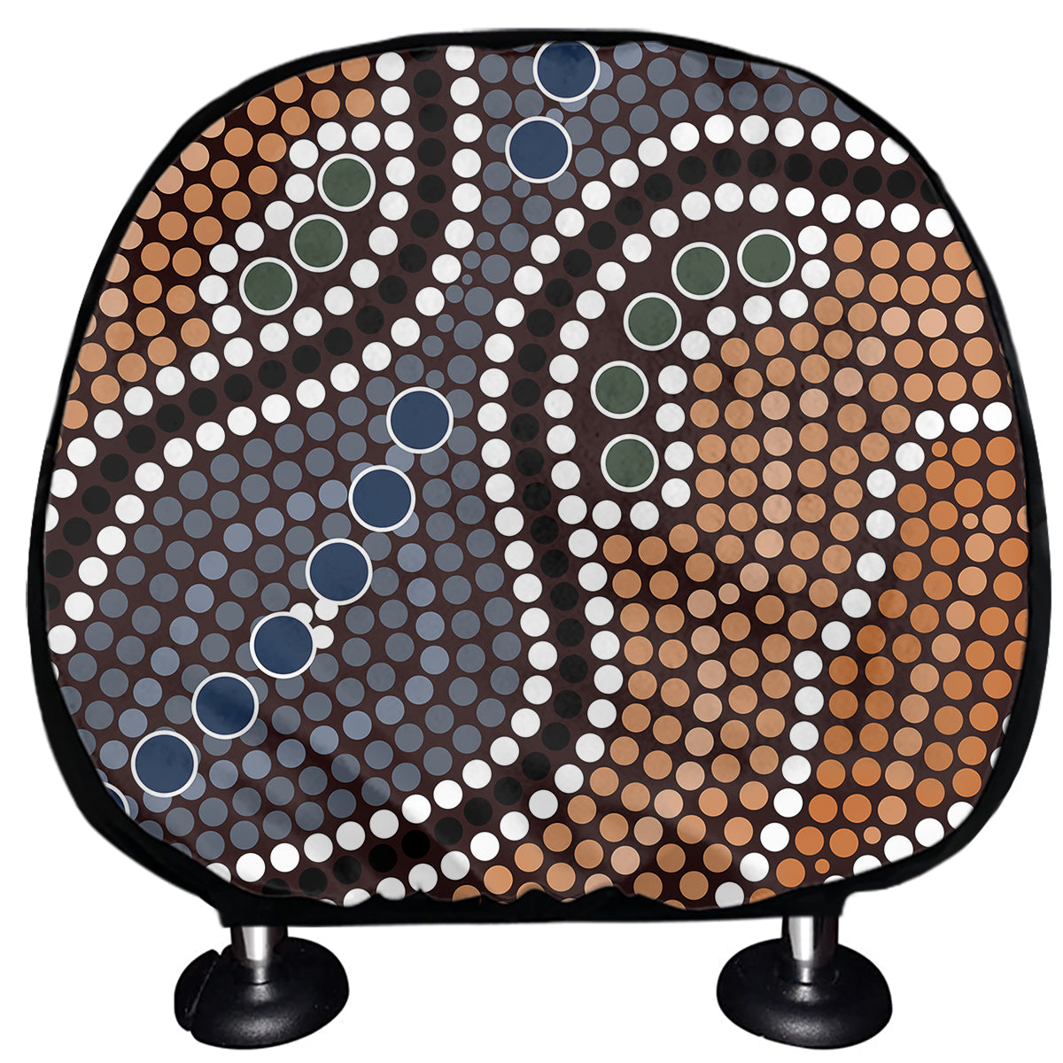 Australia River Aboriginal Dot Print Car Headrest Covers