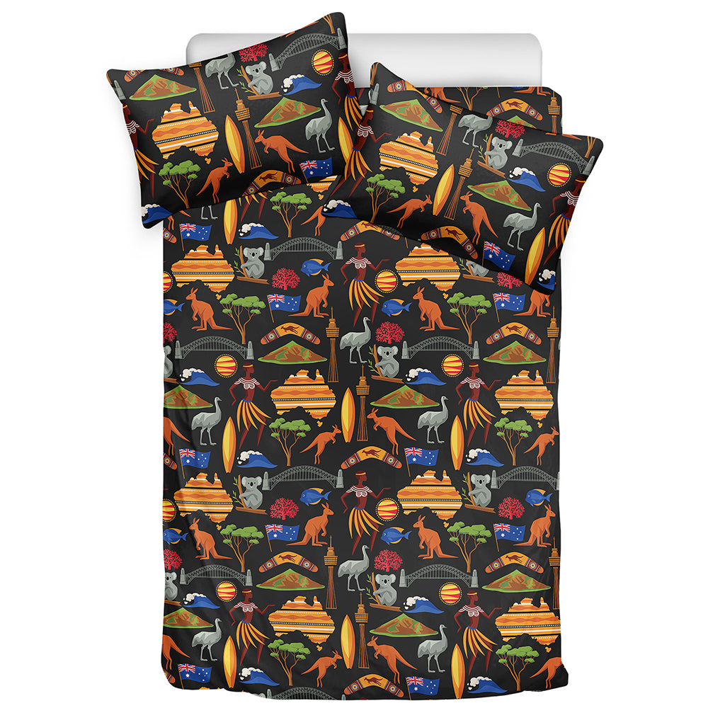 Australia Symbols Pattern Print Duvet Cover Bedding Set