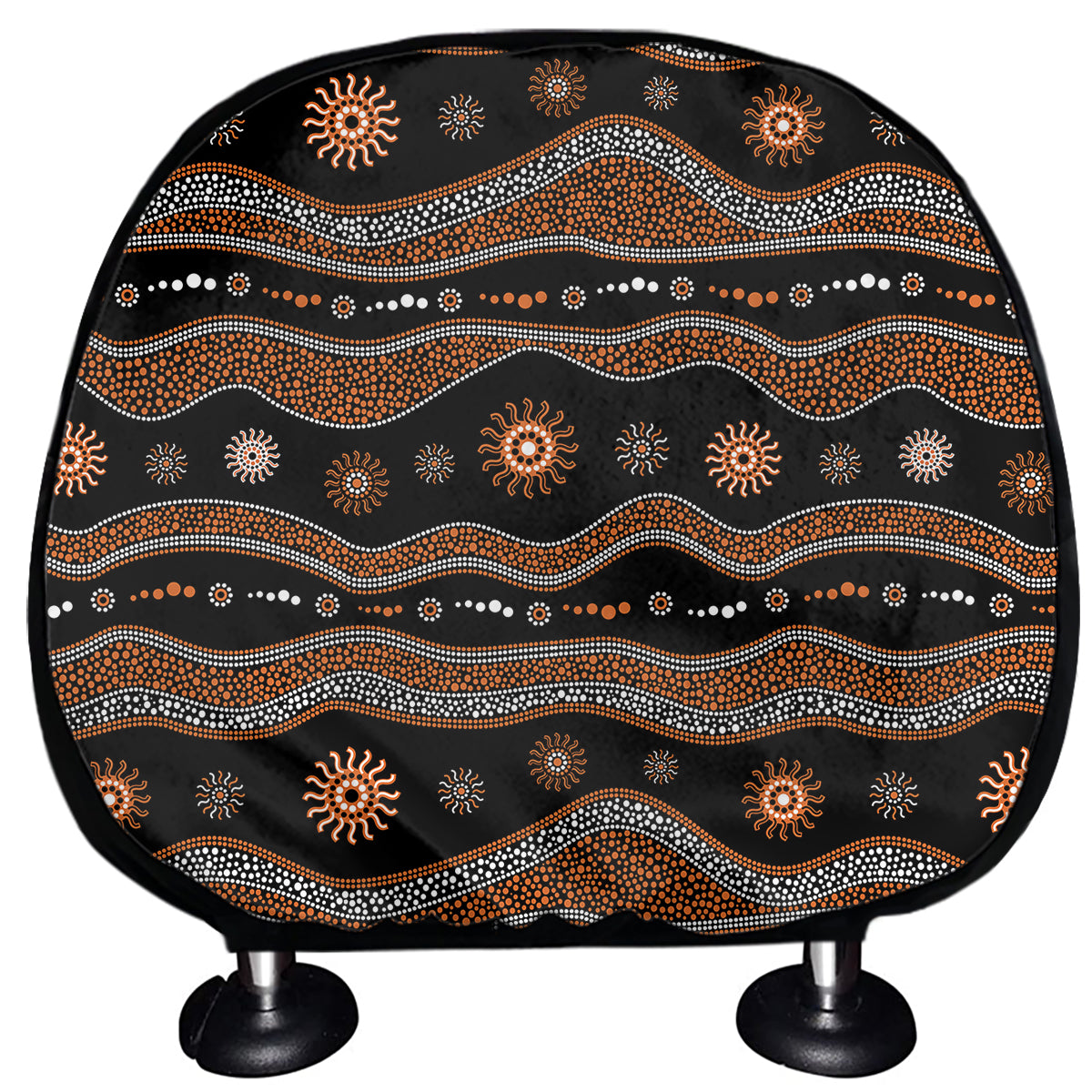 Australian Aboriginal Art Pattern Print Car Headrest Covers