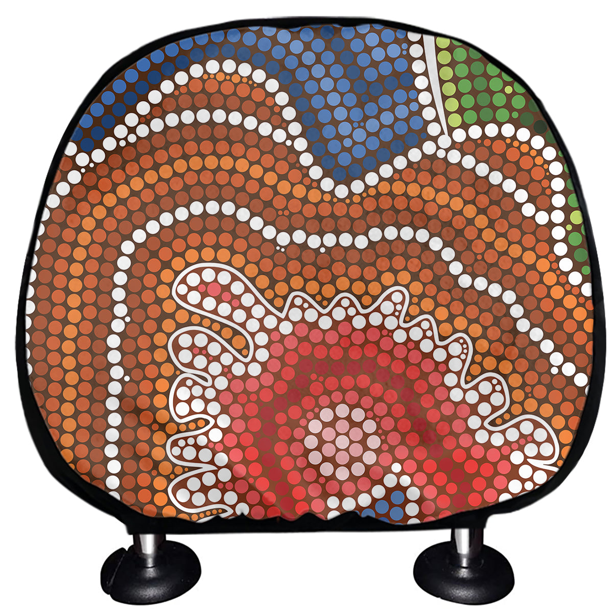 Australian Aboriginal Art Print Car Headrest Covers