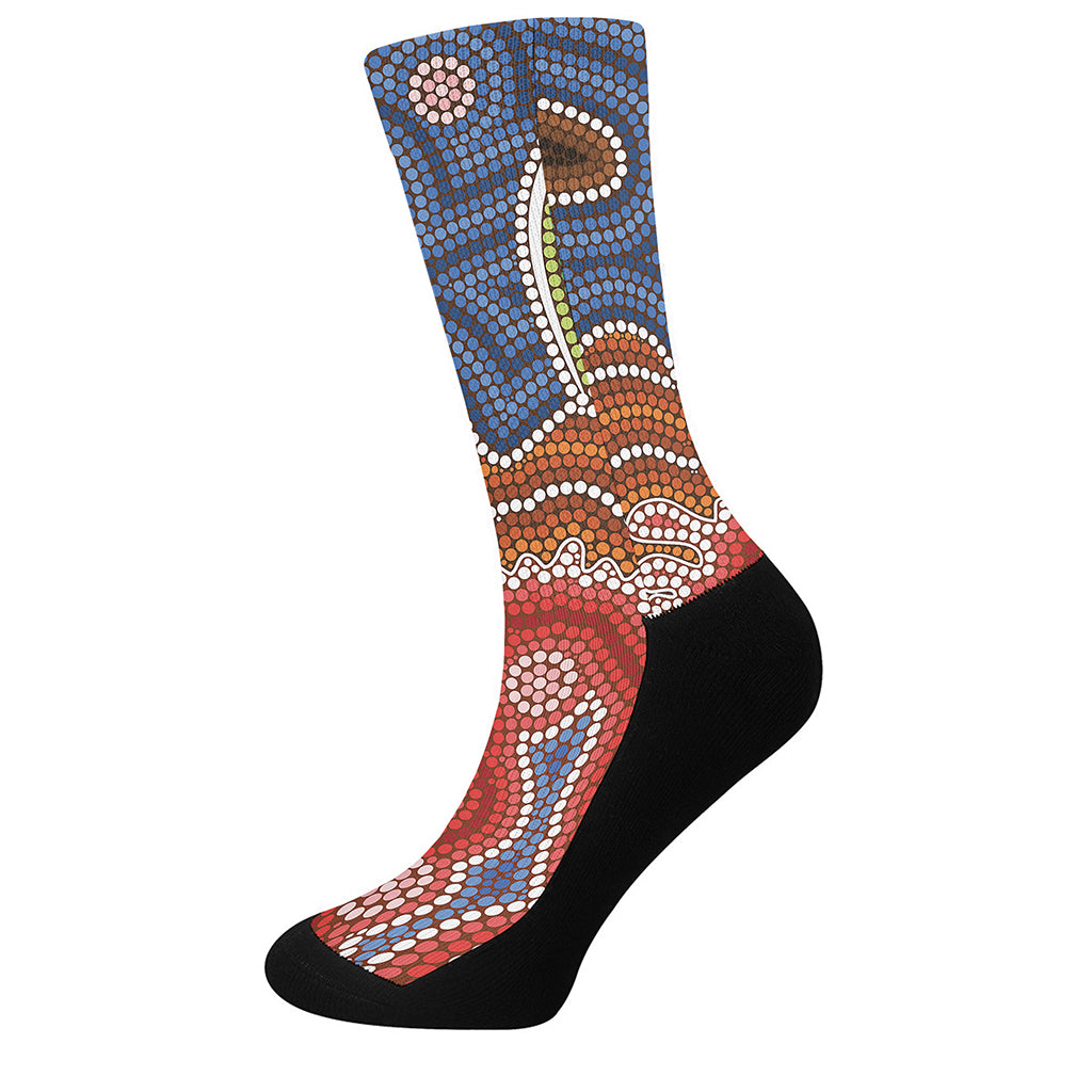 Australian Aboriginal Art Print Crew Socks