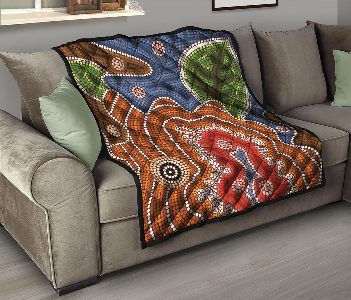 Australian Aboriginal Art Print Quilt