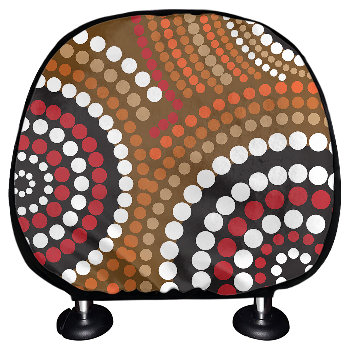 Australian Aboriginal Dot Print Car Headrest Covers