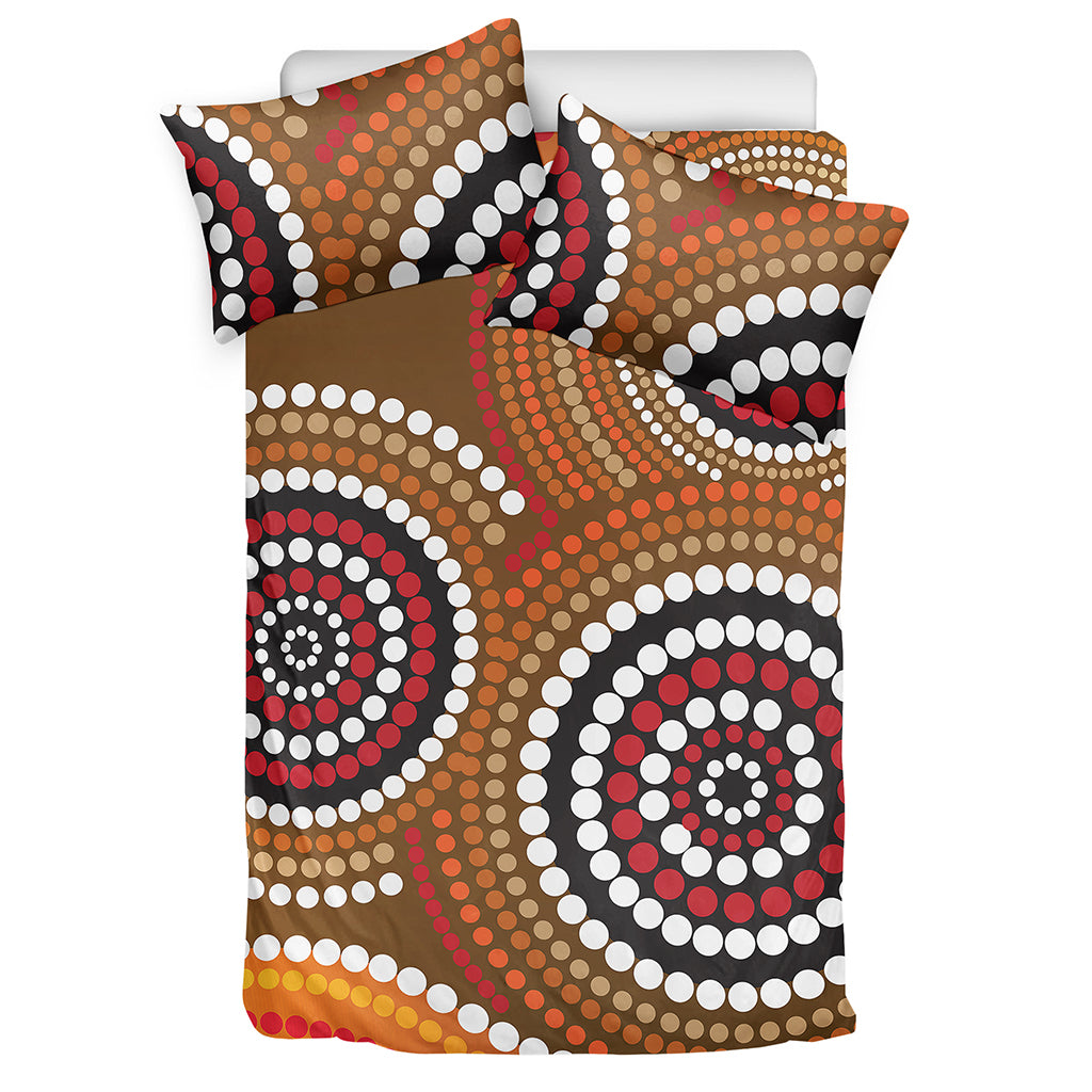 Australian Aboriginal Dot Print Duvet Cover Bedding Set