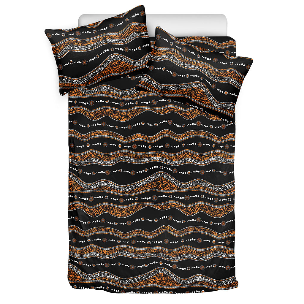Australian Aboriginal Indigenous Print Duvet Cover Bedding Set
