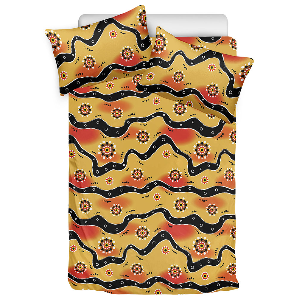 Australian Aboriginal Pattern Print Duvet Cover Bedding Set