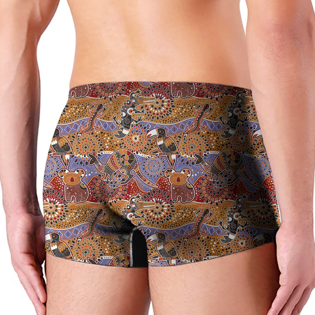 Australian Animals Pattern Print Men's Boxer Briefs