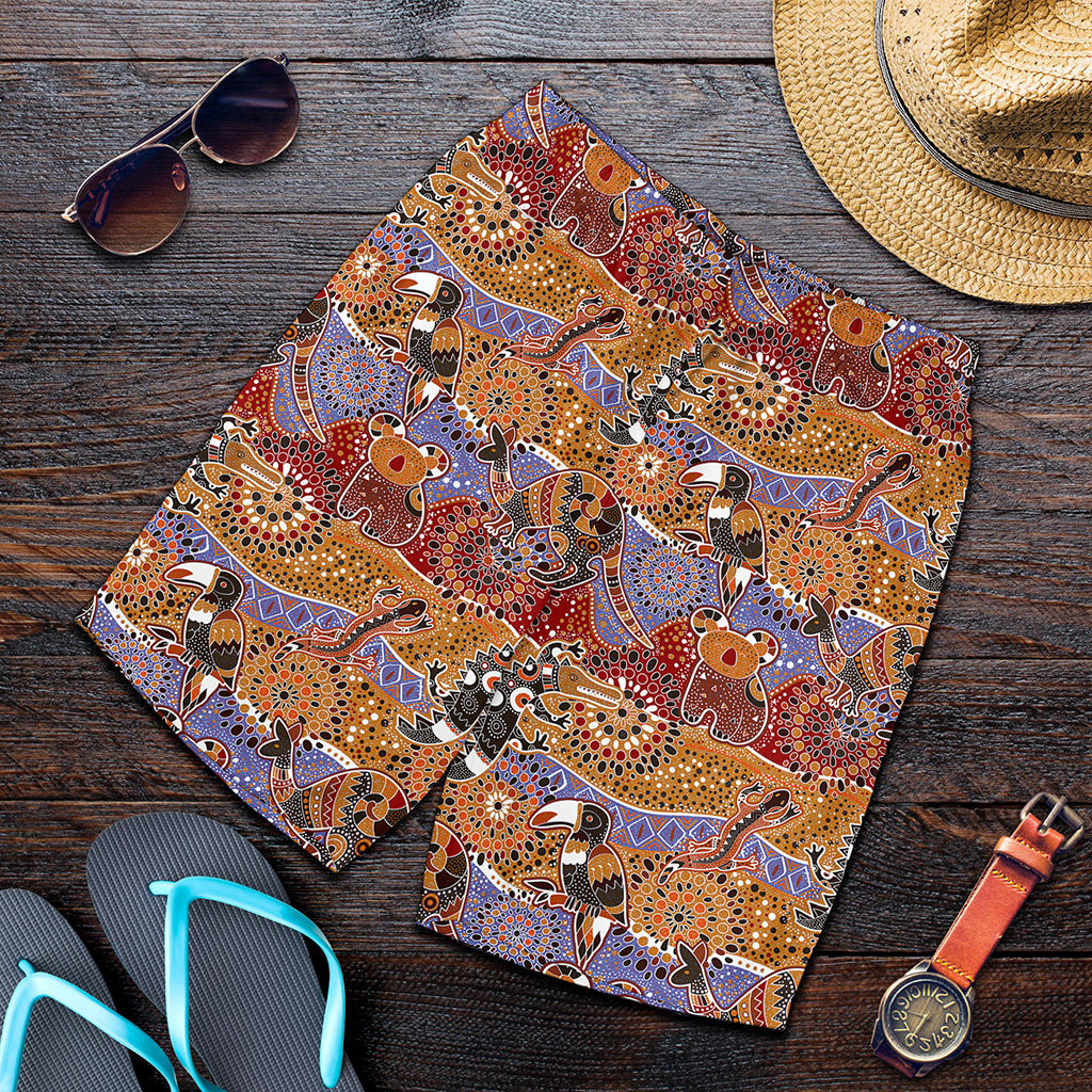 Australian Animals Pattern Print Men's Shorts
