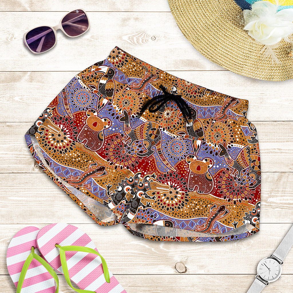 Australian Animals Pattern Print Women's Shorts