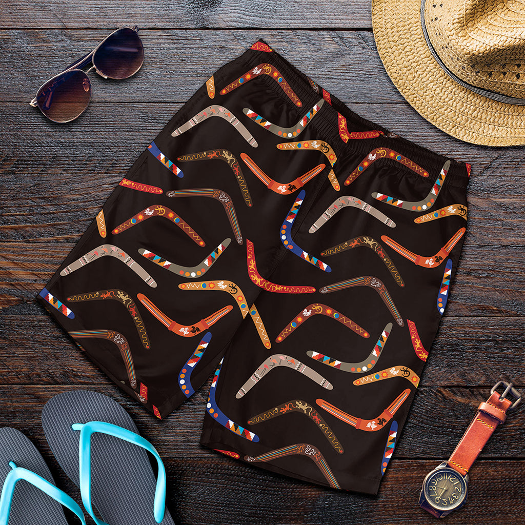 Australian Boomerang Pattern Print Men's Shorts