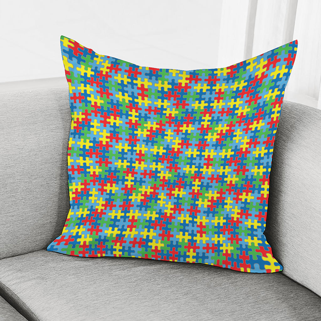 Autism Awareness Jigsaw Print Pillow Cover