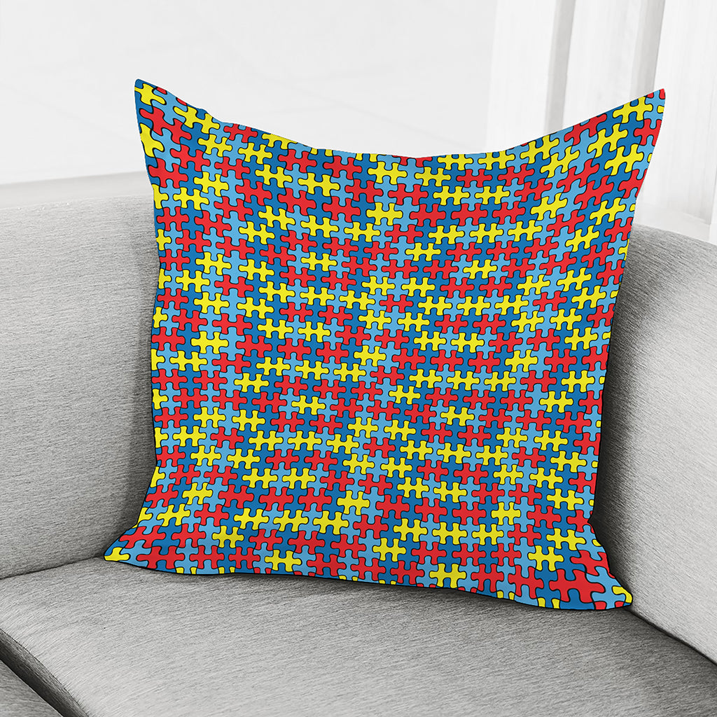 Autism Awareness Puzzle Print Pillow Cover