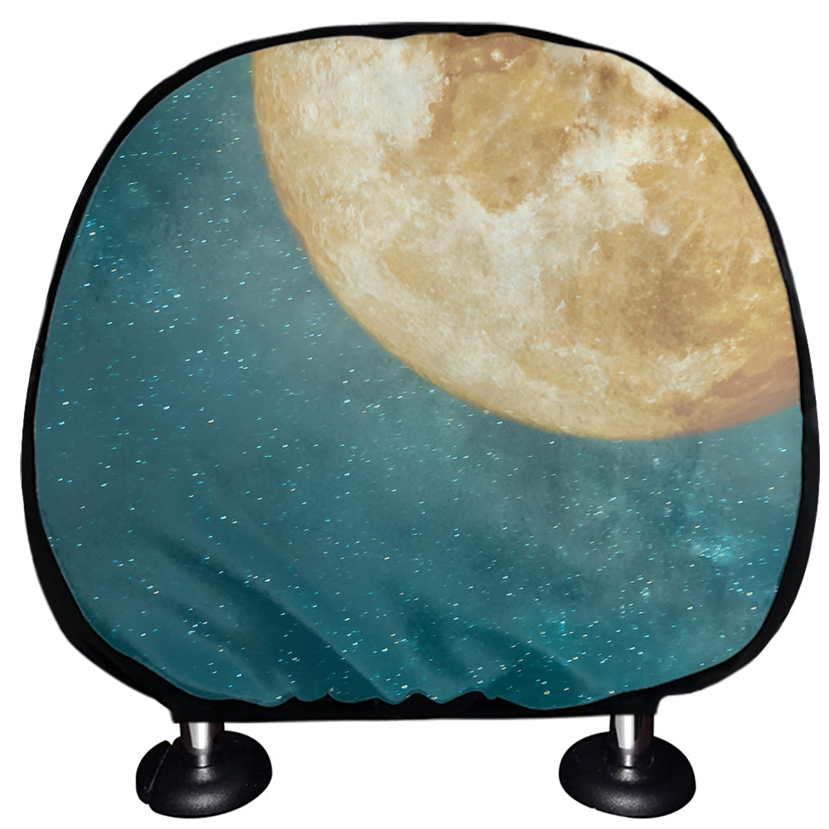 Autumn Full Moon Print Car Headrest Covers